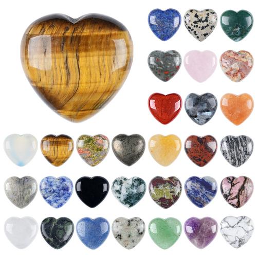 Gemstone Decoration, Heart, polished, DIY & different materials for choice, 20mm, Sold By PC