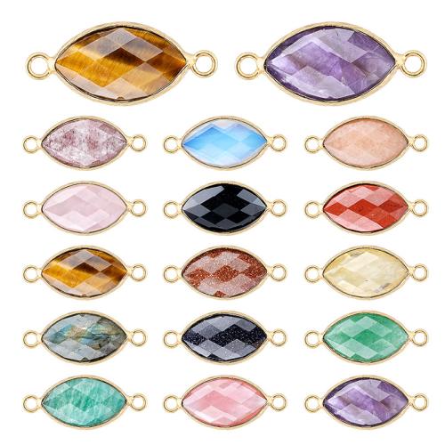Gemstone Connector, Teardrop, plated, DIY & different materials for choice & faceted, 11x25mm, Sold By PC