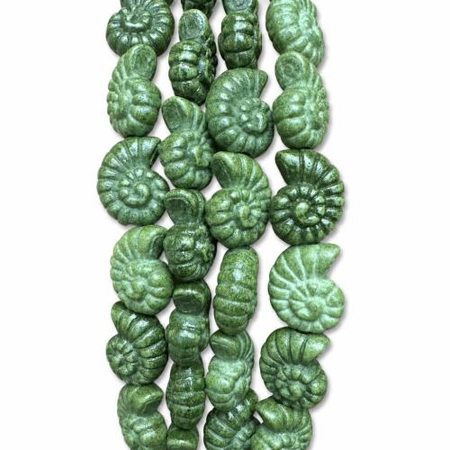 Porcelain Jewelry Beads, Conch, DIY, more colors for choice, 17x21mm, Sold By Strand