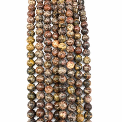 Gemstone Jewelry Beads, Leopard Skin Stone, Round, DIY & different size for choice, Sold Per Approx 38 cm Strand