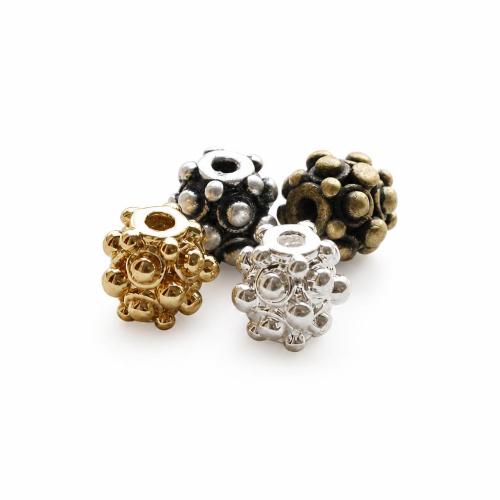 Brass Spacer Beads, plated, DIY, more colors for choice, 7mm, Hole:Approx 1.6mm, Sold By PC