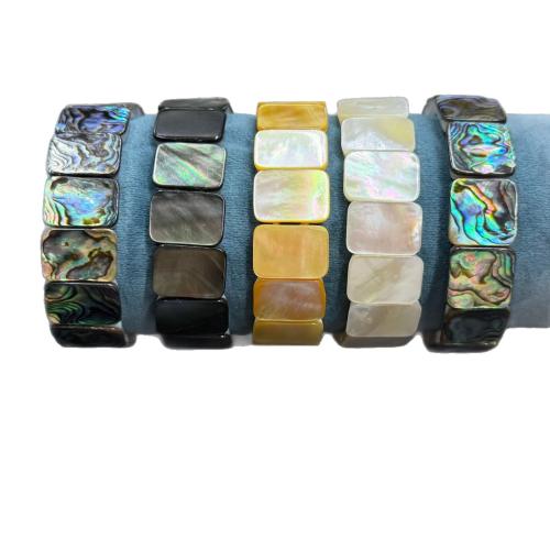 Shell Bracelet, Carved, fashion jewelry & Unisex, more colors for choice, 13x18mm, Length:Approx 7 Inch, Sold By PC