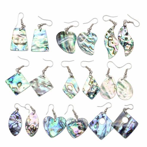 Abalone Shell Drop Earring, fashion jewelry & different styles for choice & for woman, Sold By Pair