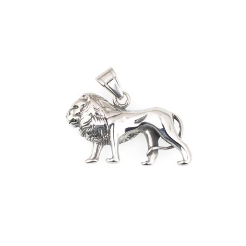 Stainless Steel Animal Pendants, 304 Stainless Steel, Lion, plated, DIY & different styles for choice, 43x23.30mm, Sold By PC