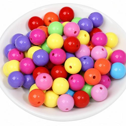 Opaque Acrylic Beads, Round, DIY & different size for choice, more colors for choice, 500G/Lot, Sold By Lot