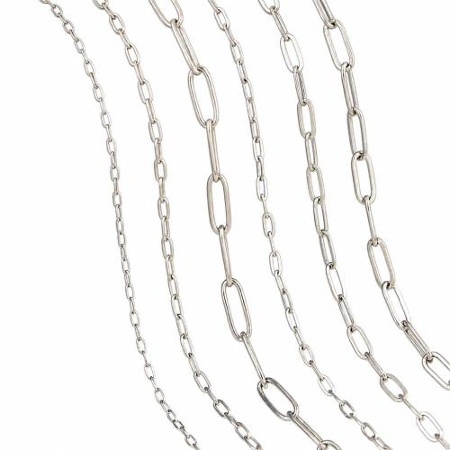 Stainless Steel Jewelry Chains, 304 Stainless Steel, DIY & different styles for choice, original color, 100m/Bag, Sold By Bag