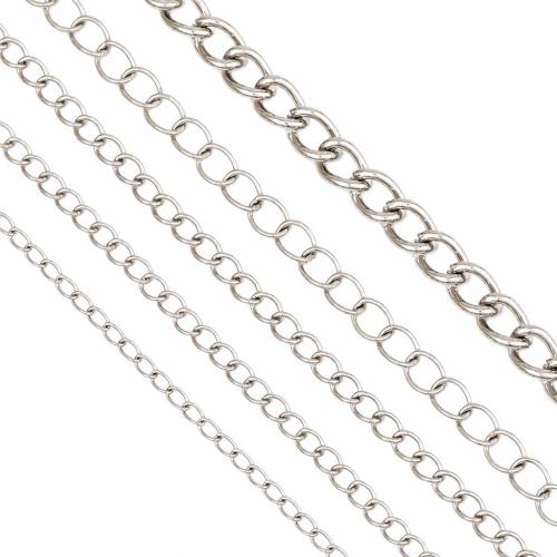 Stainless Steel Oval Chain, 304 Stainless Steel, DIY & different size for choice, 100m/Bag, Sold By Bag