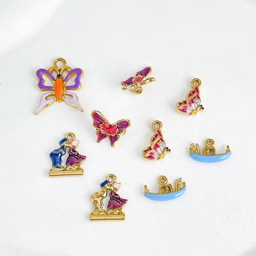 Stainless Steel Pendants, plated, DIY & different styles for choice & enamel, more colors for choice, 10PCs/Bag, Sold By Bag