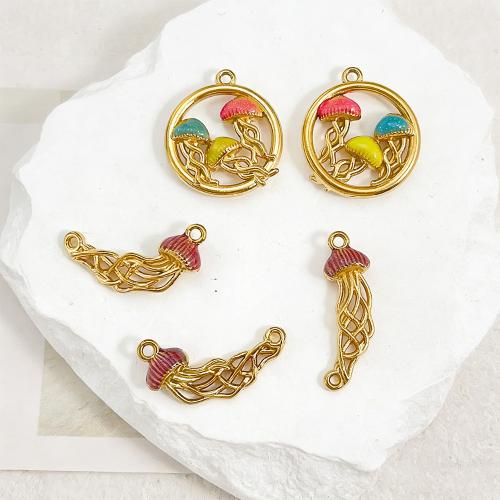 Stainless Steel Animal Pendants, plated, DIY & different styles for choice & enamel, more colors for choice, 10PCs/Bag, Sold By Bag