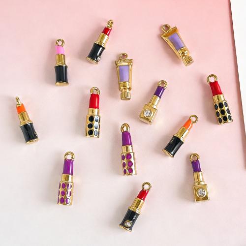 Stainless Steel Pendants, plated, DIY & different styles for choice & enamel, more colors for choice, 10PCs/Bag, Sold By Bag