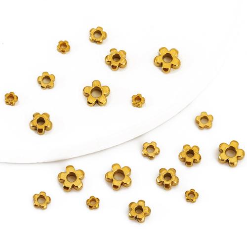 Stainless Steel Spacer Beads, 304 Stainless Steel, Flower, Vacuum Ion Plating, DIY, more colors for choice, Sold By PC