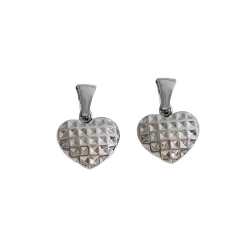 Stainless Steel Heart Pendants, 304 Stainless Steel, plated, DIY & different styles for choice, 100PCs/Bag, Sold By Bag