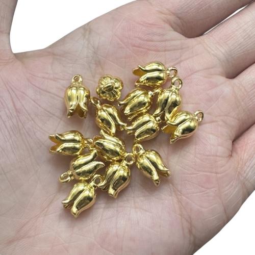 Tibetan Style Flower Pendants, Tulip, plated, DIY, more colors for choice, 7x13mm, 15PCs/Bag, Sold By Bag