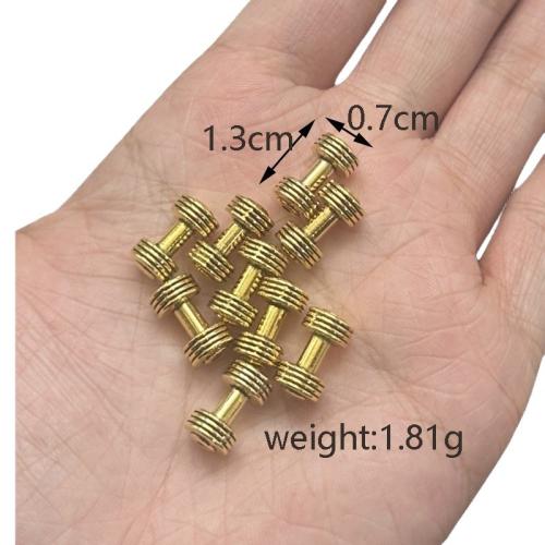 Tibetan Style Spacer Beads, Barbell, plated, DIY, more colors for choice, 200PCs/Bag, Sold By Bag
