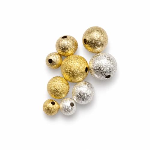 Brass Spacer Beads, Round, plated, DIY & frosted, more colors for choice, Sold By Bag
