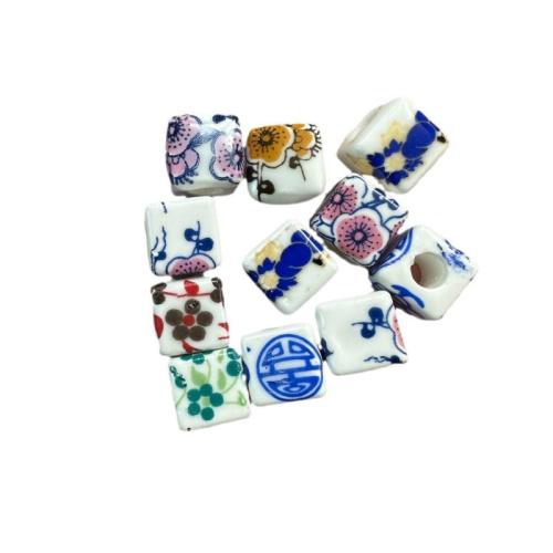 Printing Porcelain Beads, DIY & different styles for choice, Sold By Bag