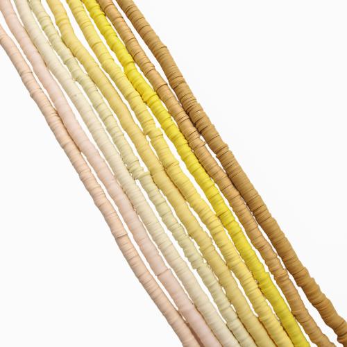 Polymer Clay Beads, DIY, more colors for choice, 390x5x5mm, 50Strands/Lot, Sold By Lot