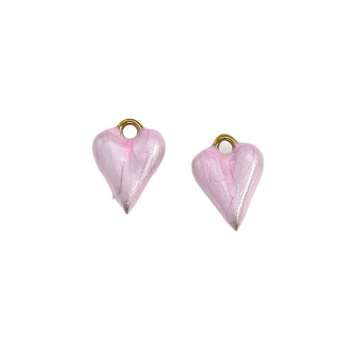 Pendientes Corazón de acero inoxidable, chapado, Bricolaje & esmalte, más colores para la opción, 12x16mm, 10PCs/Bolsa, Vendido por Bolsa