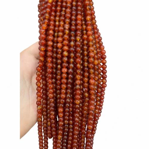 Natural Red Agate Beads, Round, DIY & different size for choice, Grade AB, Sold Per Approx 38 cm Strand