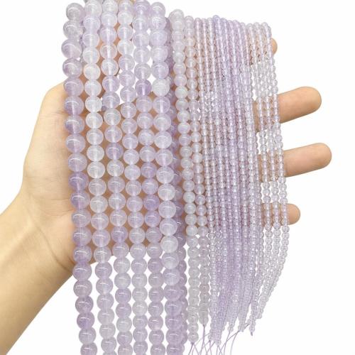 Jade Perlen, rund, DIY & verschiedene Größen vorhanden, violett, verkauft per ca. 38 cm Strang
