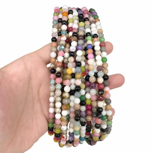 Achat Perlen, Feuerachat, rund, DIY & facettierte, keine, 6mm, verkauft per ca. 38 cm Strang