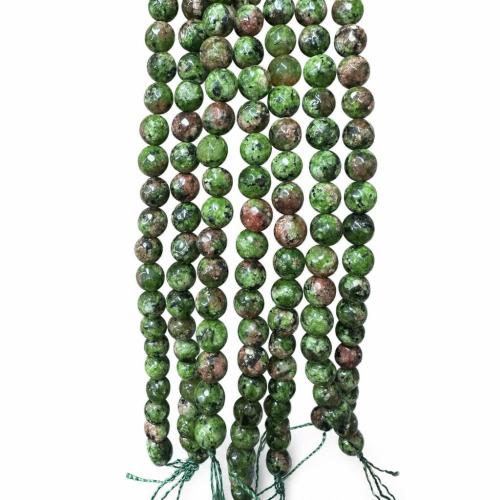 Natural Unakite Beads, Round, DIY & different size for choice & faceted, Sold Per Approx 38 cm Strand