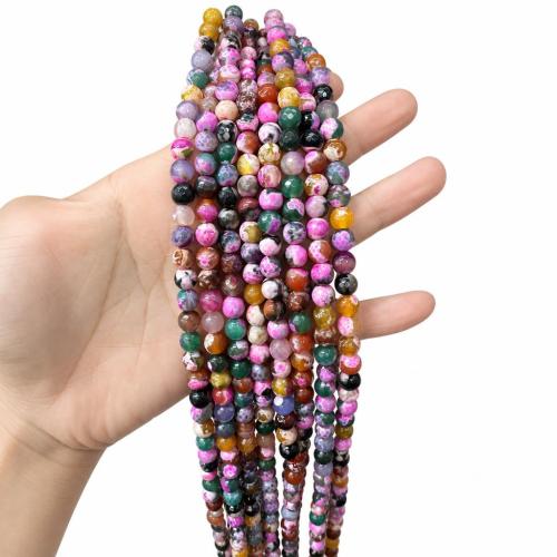 Agate Jewelry Beads, Fire Agate, Round, DIY & different size for choice & faceted, Sold Per Approx 38 cm Strand