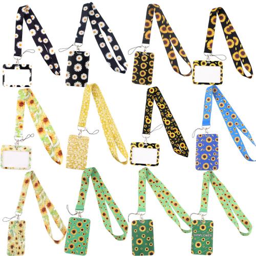 Polyester Lanyard Card Holder, with Plastic, printing, portable, more colors for choice, 460x25mm, Sold By PC