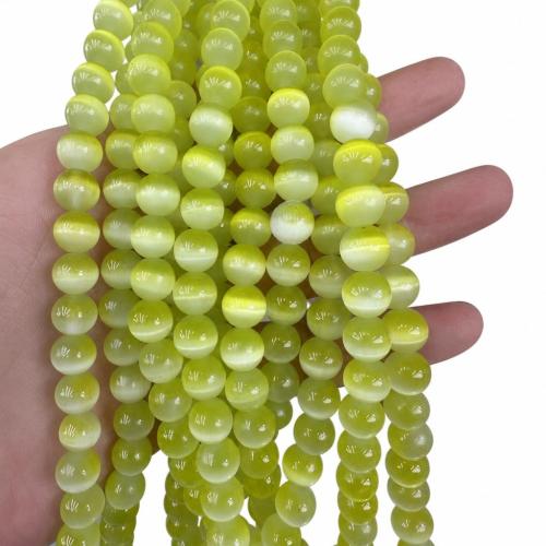 Cats Eye Jewelry Beads, Round, DIY & different size for choice, more colors for choice, Sold Per Approx 38 cm Strand