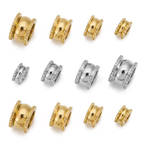 Stainless Steel Large Hole Beads, 304 Stainless Steel, Rondelle, Vacuum Ion Plating, DIY, more colors for choice, Sold By PC