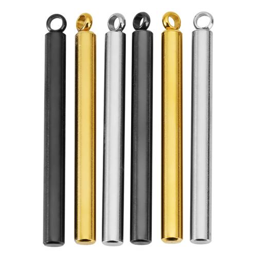 Bijoux pendentifs en acier inoxydable , Acier inoxydable 304, DIY & solide, plus de couleurs à choisir, 5x55mm, Vendu par PC