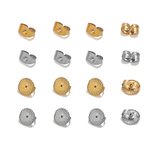 Stainless Steel Ear Nut , 304 Stainless Steel, plated, DIY & different styles for choice, 100PCs/Bag, Sold By Bag