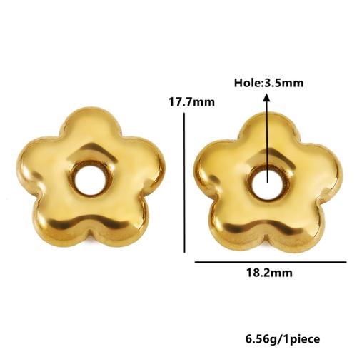 Stainless Steel Flower Pendant, 304 Stainless Steel, Vacuum Ion Plating, DIY, more colors for choice, Sold By PC