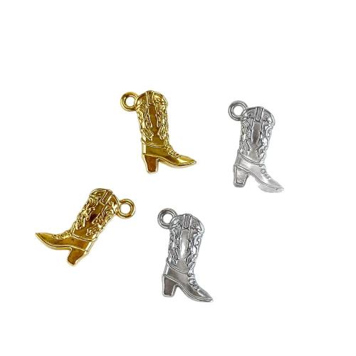 Bijoux pendentifs en acier inoxydable , Acier inoxydable 304, chaussures, Placage, DIY, plus de couleurs à choisir, 11x19mm, Vendu par PC