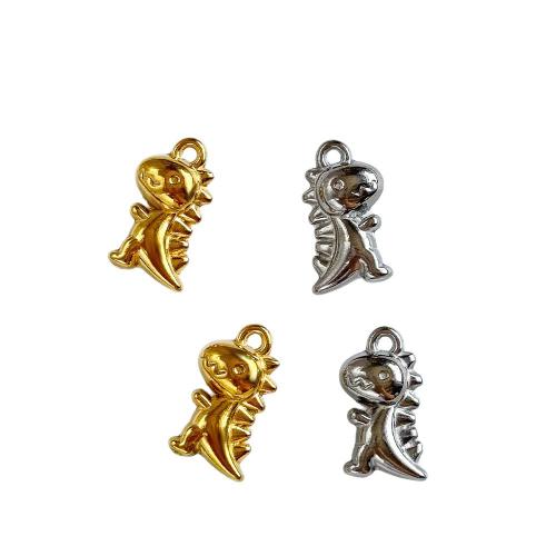 Edelstahl Tieranhänger, 304 Edelstahl, Dinosaurier, plattiert, DIY, keine, 10x18mm, verkauft von PC
