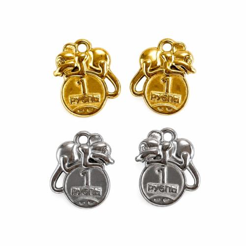 Edelstahl Schmuck Anhänger, 304 Edelstahl, plattiert, DIY, keine, 16x18mm, verkauft von PC