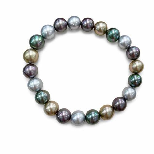 Shell Pearl bracelet, Rond, normes différentes pour le choix & pour femme, couleurs mélangées, Longueur:Environ 7 pouce, Vendu par PC