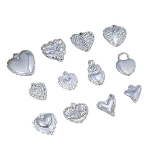 Stainless Steel Heart Pendants, 304 Stainless Steel, DIY & different styles for choice, Sold By PC