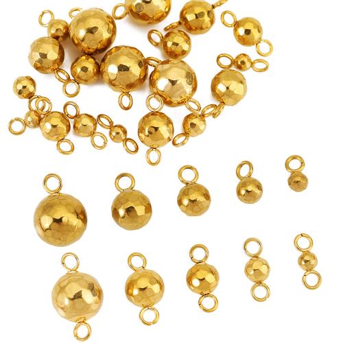 Stainless Steel Pendants, 304 Stainless Steel, Round, Vacuum Ion Plating, DIY & hammered, more colors for choice, Sold By PC