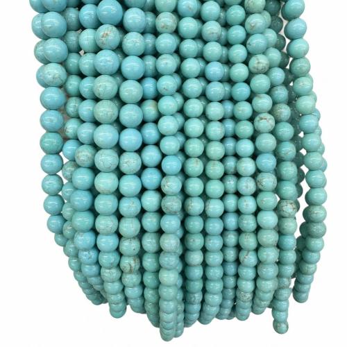 Türkis Perlen, Natürliche Türkis, rund, DIY & verschiedene Größen vorhanden, verkauft per ca. 38 cm Strang