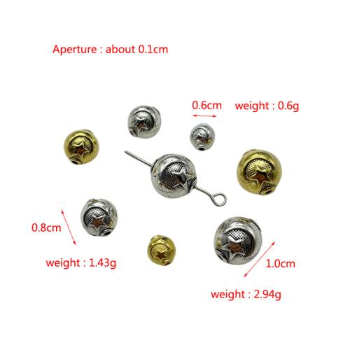 Tibetan Style Spacer Beads, Round, plated, DIY, more colors for choice, 500G/Bag, Sold By Bag