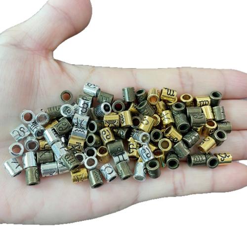 Tibetan Style Large Hole Bead, plated, DIY, more colors for choice, 6x7mm, 200PCs/Lot, Sold By Lot