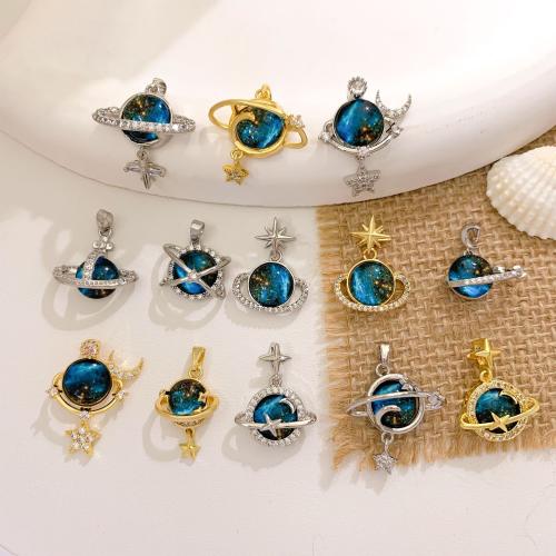 Cubic Zirconia Micro Pave Brass Pendants, plated, DIY & different styles for choice & micro pave cubic zirconia, pendent size 14-20mm, Sold By PC