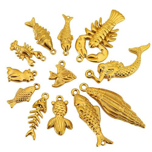 Stainless Steel Animal Pendants, 304 Stainless Steel, Vacuum Ion Plating, DIY & different styles for choice, Sold By PC