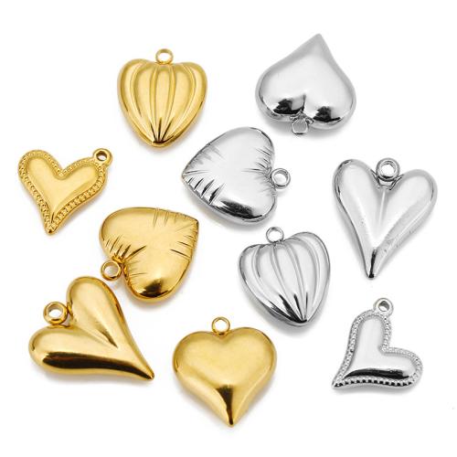 Pendientes Corazón de acero inoxidable, acero inoxidable 304, Bricolaje & diferentes estilos para la opción, Vendido por UD