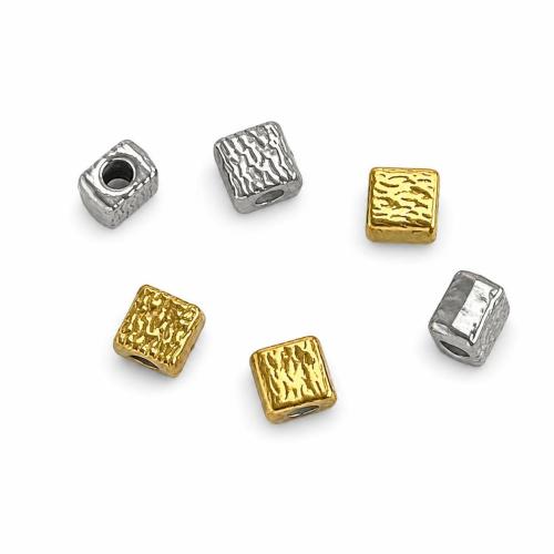 Edelstahl-Distanzscheiben-Korn, 304 Edelstahl, Quadrat, plattiert, DIY, keine, 5x5mm, verkauft von PC