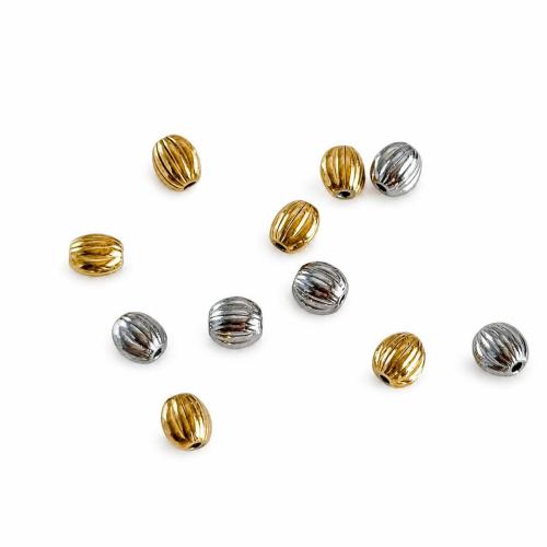 Edelstahl-Distanzscheiben-Korn, 304 Edelstahl, Wassermelone, plattiert, DIY, keine, 6x6mm, verkauft von PC