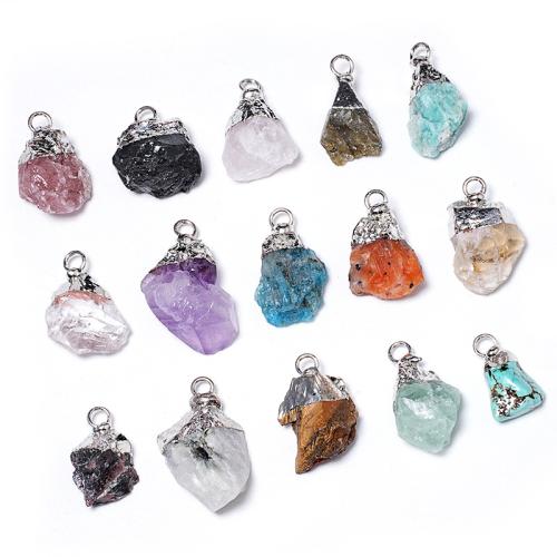 Gemstone Jewelry Pendants, irregular, plated, DIY & different materials for choice, Sold By PC