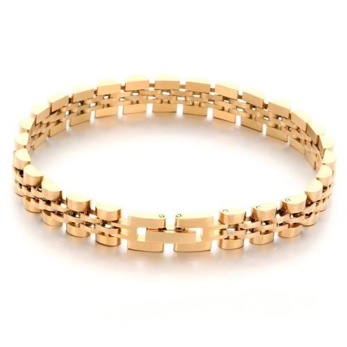 Titanium Steel Bracelet, plated, fashion jewelry & Unisex, more colors for choice, 210x8mm, Sold By PC