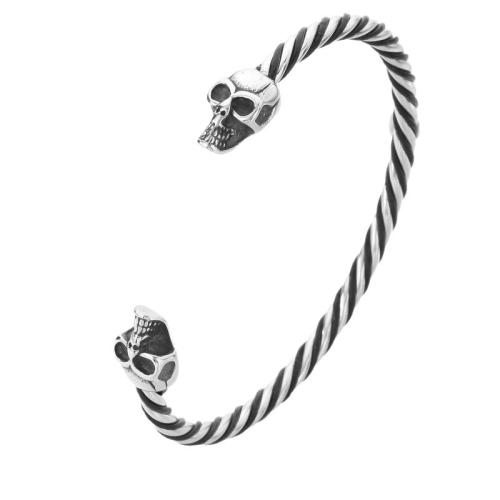 acero inoxidable 304 Brazalete, Vintage & diferentes estilos para la opción & para hombre, diámetro interior:aproximado 65mm, Vendido por UD
